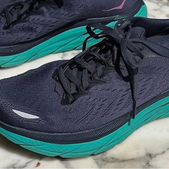 Hoka Clifton 8 Women's Running Shoes - 8.5B Blue and Teal - Picture 2 of 8